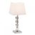 ENDON Murford 1lt Table Chrome plate, clear acrylic with white fabric 40W E14 candle - ED-96940-TLCH