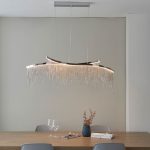 ENDON Orphelia Criss Cross 1lt Pendant Chrome plate & silver effect chain 31.2W LED (SMD 2835) Warm White - ED-97219