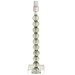   ENDON Adelie 1lt Table Grey green tinted crystal glass & bright nickel plate 7W LED E14 - ED-98067