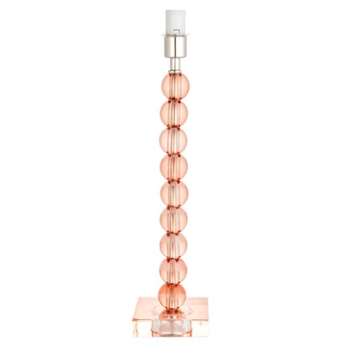ENDON Adelie 1lt Table Blush crystal glass & bright nickel plate 7W LED E14 - ED-98106