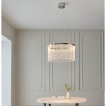 ENDON Liliana 1lt Pendant Chrome plate & clear crystal glass 19.67W LED (SMD 2835) Warm White - ED-98150