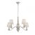 ENDON Astaire 5lt Pendant Satin nickel plate & natural fabric 5 x 40W E14 candle - ED-ASTAIRE-5SN