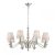 ENDON Astaire 8lt Pendant Satin nickel plate & natural fabric 8 x 40W E14 candle - ED-ASTAIRE-8SN