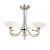 ENDON Cagney 3lt Semi flush Satin chrome plate & white glass 3 x 33W G9 clear capsule - ED-CAGNEY-3SC