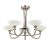 ENDON Cagney 5lt Semi flush Satin chrome plate & white glass 5 x 33W G9 clear capsule - ED-CAGNEY-5SC