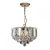 ENDON Fargo 3lt Pendant Brass plate & clear acrylic 3 x 7W LED E14 - ED-FARGO-12BP