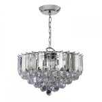 ENDON Fargo 3lt Pendant Chrome plate & clear acrylic 3 x 6W LED E14 - ED-FARGO-14CH