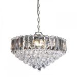 ENDON Fargo 6lt Pendant Chrome plate & clear acrylic 6 x 6W LED E14 - ED-FARGO-18CH