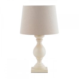   ENDON Marsham 1lt Table Ivory painted wood & ivory fabric 40W E14 candle - ED-MARSHAM-TLIV