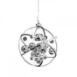   ENDON Muni 1lt Pendant Chrome plate with clear & chrome glass 8.53W LED (SMD 2835) Warm White - ED-MUNI-CH