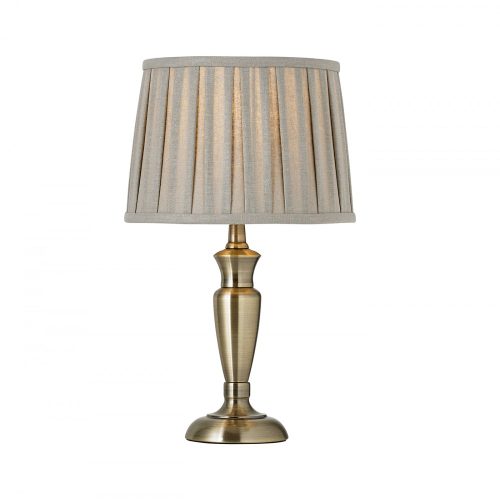 ENDON Oslo 1lt Table Antique brass plate, BÚRA NÉLKÜL!!! 60W E27 GLS - ED-OSLO-S-AN