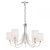 ENDON Phantom 7lt Pendant Chrome plate & white fabric 7 x 40W E14 candle - ED-PHANTOM-7CH