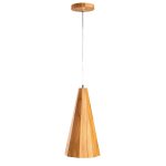 ELSTEAD Accord pendant light, height 400mm, width 200mm; 1xE27 - ELS-QN-ANGULAR-P-S-TEAK