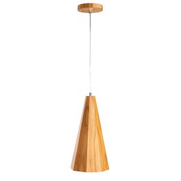   ELSTEAD Accord pendant light, height 400mm, width 200mm; 1xE27 - ELS-QN-ANGULAR-P-S-TEAK