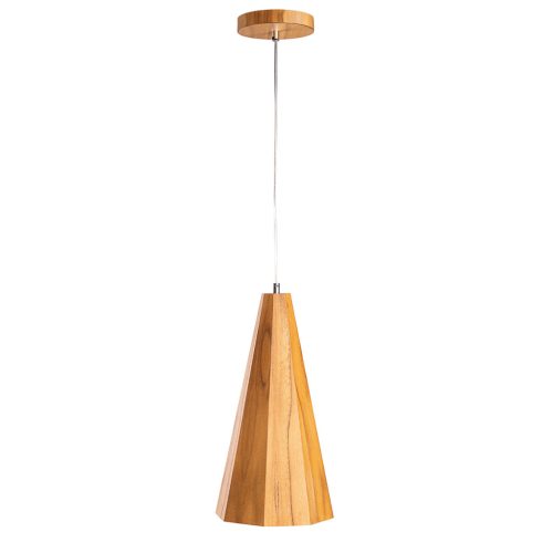 ELSTEAD Accord pendant light, height 400mm, width 200mm; 1xE27 - ELS-QN-ANGULAR-P-S-TEAK