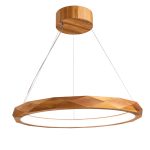 ELSTEAD Accord pendant light, diameter 800mm, LED 29W, 1685lm - ELS-QN-ANGULAR-RING-LED-80-TEAK