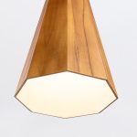 ELSTEAD Accord pendant light, diameter 800mm, LED 29W, 1685lm - ELS-QN-ANGULAR-RING-LED-80-TEAK