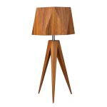 ELSTEAD Accord table lamp, height 620mm, width 300mm, 1x E27 - ELS-QN-ANGULAR-TL-TEAK