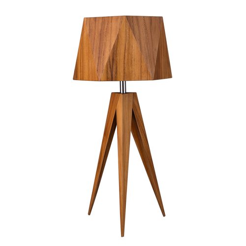 ELSTEAD Accord table lamp, height 620mm, width 300mm, 1x E27 - ELS-QN-ANGULAR-TL-TEAK