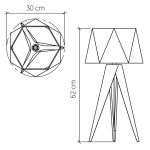 ELSTEAD Accord table lamp, height 620mm, width 300mm, 1x E27 - ELS-QN-ANGULAR-TL-TEAK