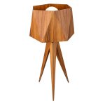 ELSTEAD Accord table lamp, height 620mm, width 300mm, 1x E27 - ELS-QN-ANGULAR-TL-TEAK
