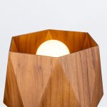 ELSTEAD Accord table lamp, height 620mm, width 300mm, 1x E27 - ELS-QN-ANGULAR-TL-TEAK