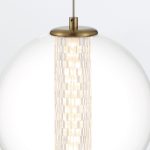 ELSTEAD Eurofase pendant light, diameter 220mm, LED 9W dimmable, 756lm - ELS-QN-ATOMO-1P-BG