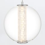 ELSTEAD Eurofase pendant light, diameter 220mm, LED 9W dimmable, 756lm - ELS-QN-ATOMO-1P-PC