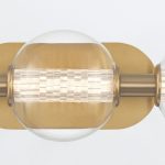 ELSTEAD Eurofase IP44 wall light, width 631mm, LED 13W dimmable, 1160lm - ELS-QN-ATOMO-3W-BG