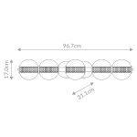 ELSTEAD Eurofase IP44 wall light, width 967mm, LED  25W dimmable, 2511lm - ELS-QN-ATOMO-5W-BG