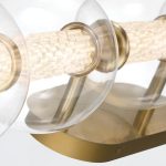 ELSTEAD Eurofase IP44 wall light, width 967mm, LED  25W dimmable, 2511lm - ELS-QN-ATOMO-5W-BG