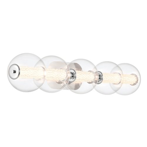 ELSTEAD Eurofase IP44 wall light, width 967mm, LED  25W dimmable, 2511lm - ELS-QN-ATOMO-5W-PC