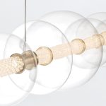 ELSTEAD Eurofase pendant light, width 1421mm, LED 46W dimmable, 3586lm - ELS-QN-ATOMO-LP7-BG