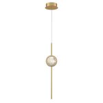 ELSTEAD Eurofase pendant light, height 598mm, height-adjustable, LED 6W dimmable, 340lm - ELS-QN-BARLETTA-1P-BG