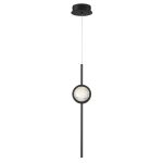 ELSTEAD Eurofase pendant light, height 598mm, height-adjustable, LED 6W dimmable, 340lm - ELS-QN-BARLETTA-1P-BK