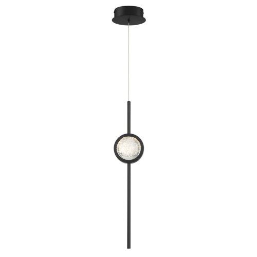 ELSTEAD Eurofase pendant light, height 598mm, height-adjustable, LED 6W dimmable, 340lm - ELS-QN-BARLETTA-1P-BK