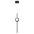 ELSTEAD Eurofase pendant light, height 598mm, height-adjustable, LED 6W dimmable, 340lm - ELS-QN-BARLETTA-1P-BK
