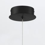 ELSTEAD Eurofase pendant light, height 598mm, height-adjustable, LED 6W dimmable, 340lm - ELS-QN-BARLETTA-1P-BK