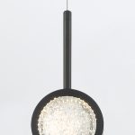 ELSTEAD Eurofase pendant light, height 598mm, height-adjustable, LED 6W dimmable, 340lm - ELS-QN-BARLETTA-1P-BK