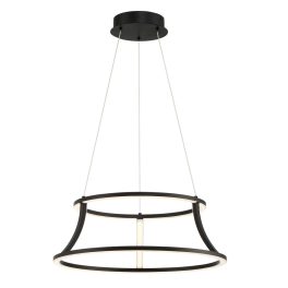   ELSTEAD Eurofase pendant light, diameter 510mm, LED 54W dimmable, 1490lm - ELS-QN-CADOUX-P-BK