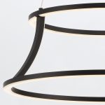 ELSTEAD Eurofase pendant light, diameter 510mm, LED 54W dimmable, 1490lm - ELS-QN-CADOUX-P-BK