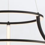 ELSTEAD Eurofase pendant light, diameter 510mm, LED 54W dimmable, 1490lm - ELS-QN-CADOUX-P-BK