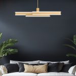 ELSTEAD Eurofase pendant light, width 1145mm, LED 74W dimmable, 4700lm - ELS-QN-CAMENO-LP-BG