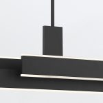 ELSTEAD Eurofase pendant light, width 1145mm, LED 74W dimmable, 4700lm - ELS-QN-CAMENO-LP-BK