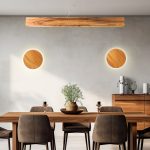 ELSTEAD Accord pendant light, width 1270mm, LED 29W, 1685lm - ELS-QN-CLEAN-LED-LP-127-TEAK