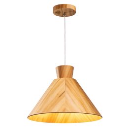   ELSTEAD Accord pendant light, diameter 400mm, height 280mm, 1xE27 - ELS-QN-CONICAL-P-M-TEAK