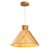 ELSTEAD Accord pendant light, diameter 400mm, height 280mm, 1xE27 - ELS-QN-CONICAL-P-M-TEAK