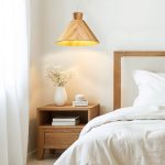 ELSTEAD Accord pendant light, diameter 400mm, height 280mm, 1xE27 - ELS-QN-CONICAL-P-M-TEAK