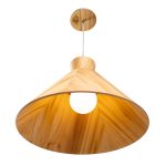 ELSTEAD Accord pendant light, diameter 400mm, height 280mm, 1xE27 - ELS-QN-CONICAL-P-M-TEAK