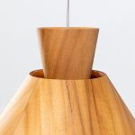 ELSTEAD Accord pendant light, diameter 400mm, height 280mm, 1xE27 - ELS-QN-CONICAL-P-M-TEAK